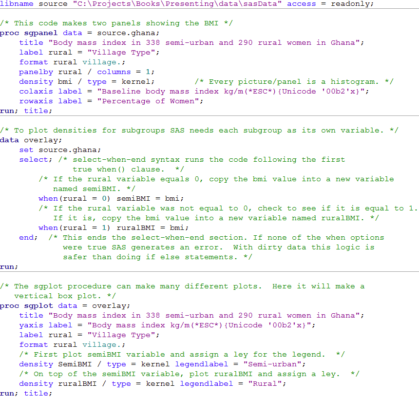 7: Comparing two groups using SAS